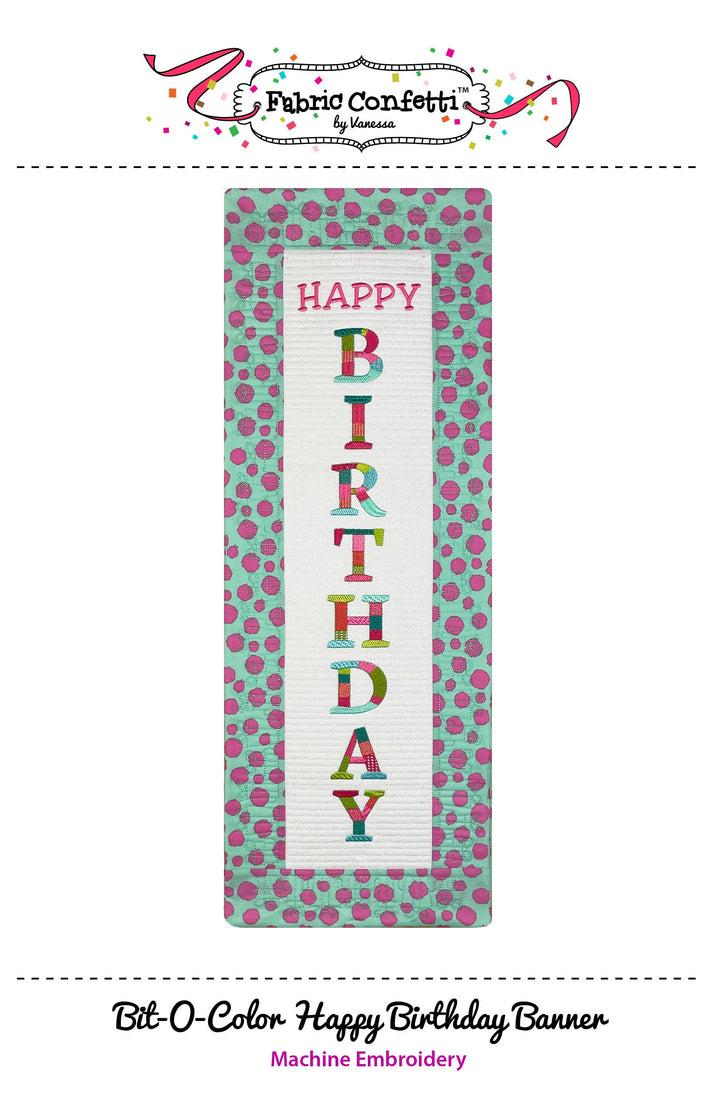 Bit-O-Color Happy Birthday Quilted Banner