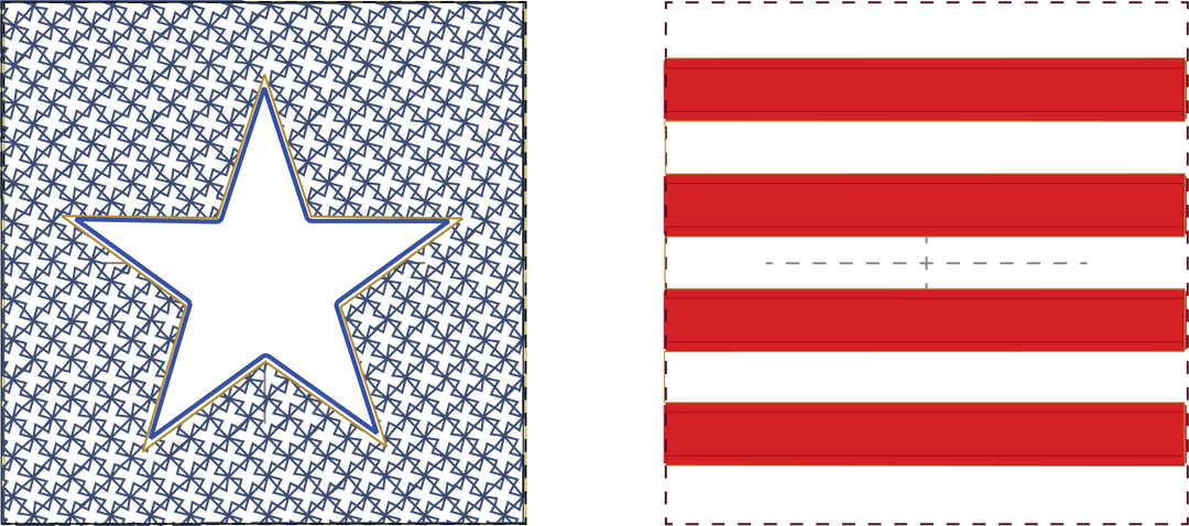 Stars and Stripes ITH Wall Hanging