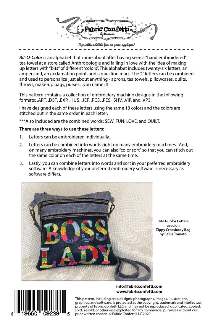 Bit-O-Color Machine Embroidery
