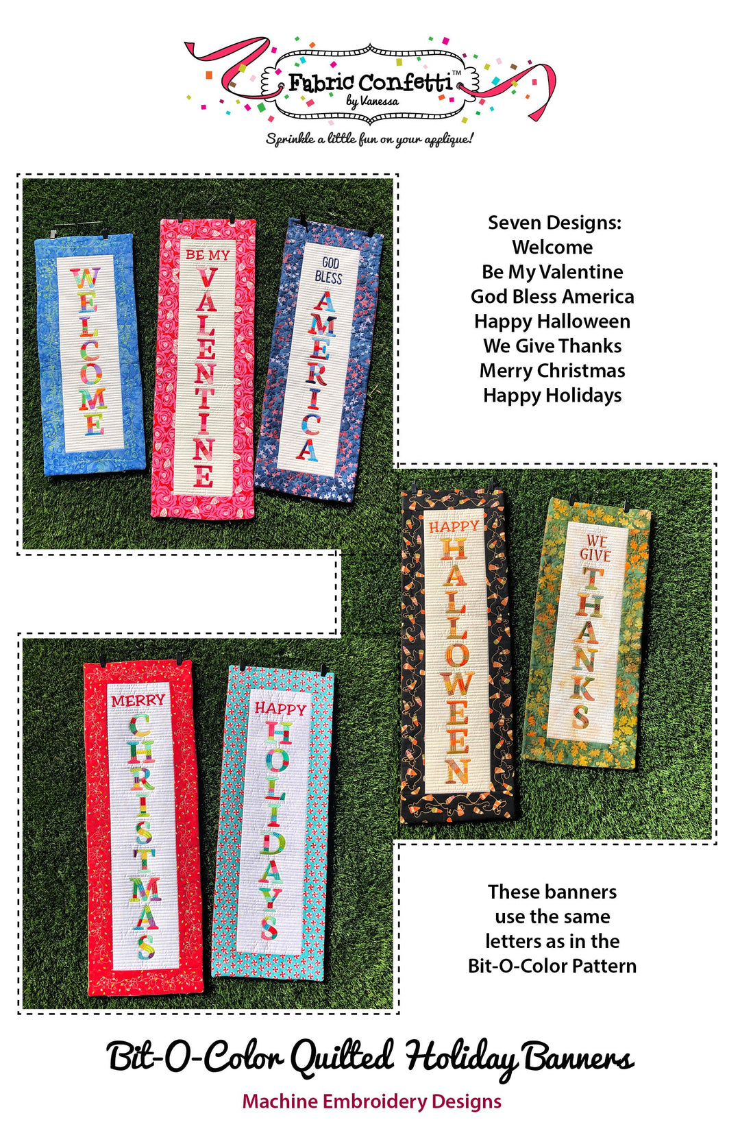 Bit-O-Color Quilted Holiday Banners