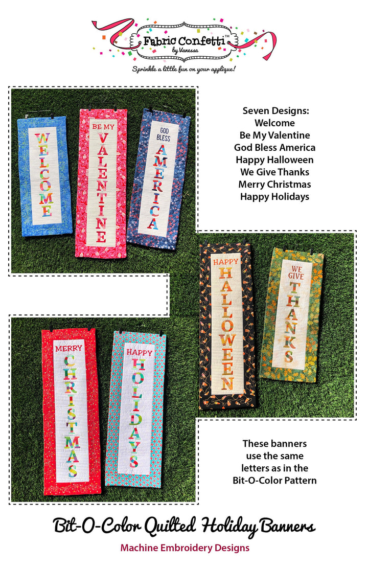 Bit-O-Color Quilted Holiday Banners