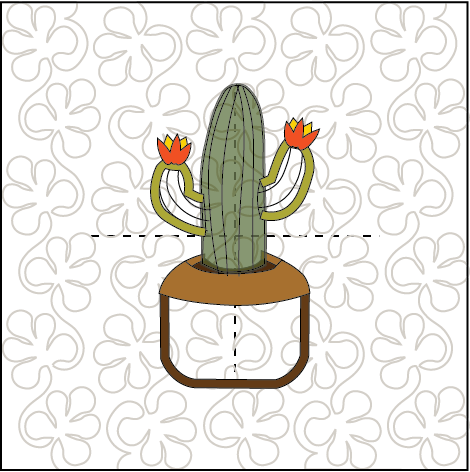 Petite Cacti ITH Wall Hanging for Machine Embroidery