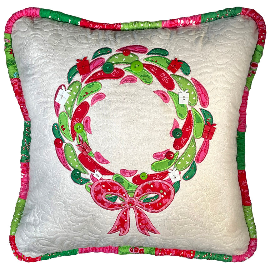 Wreath for All Seasons - Year-Round Machine Embroidery
