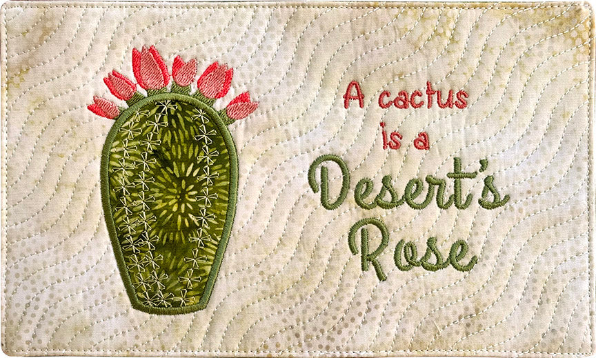 Desert Rose ITH Mug Rugs and Cards