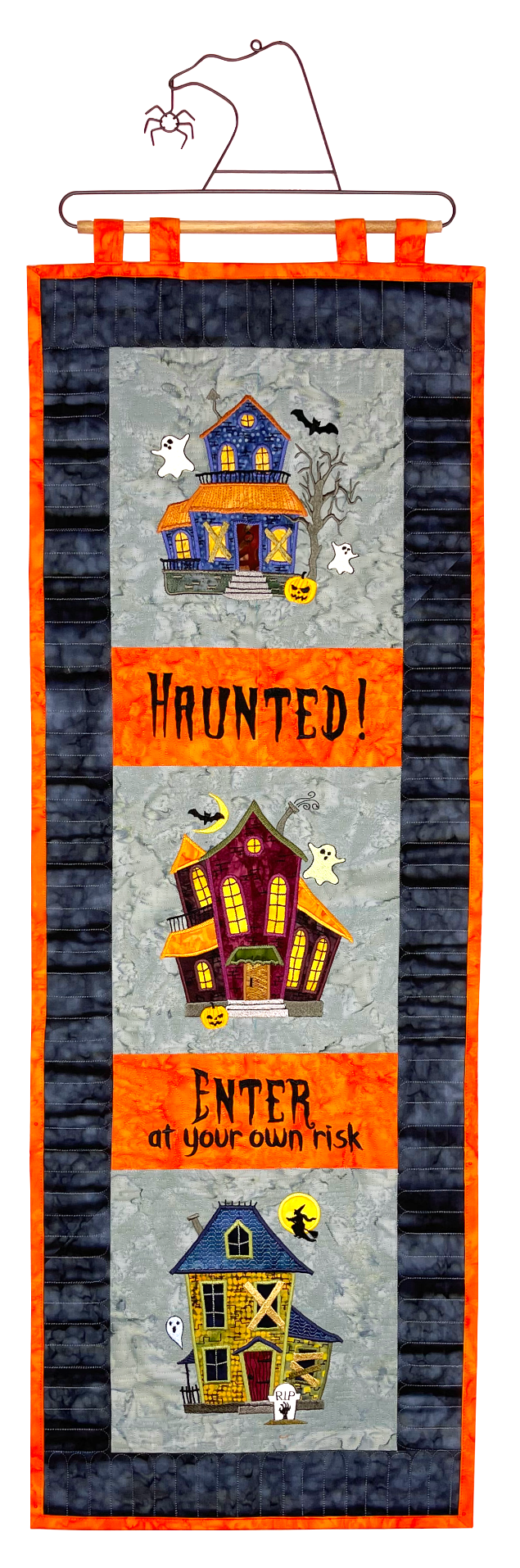 The Wonky Houses Banner - Haunted Halloween - for Machine Embroidery