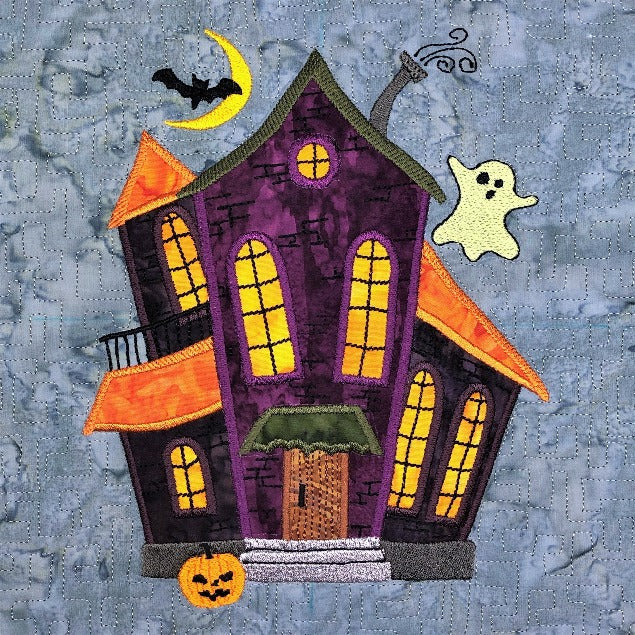 The Wonky Houses Banner - Haunted Halloween - for Machine Embroidery