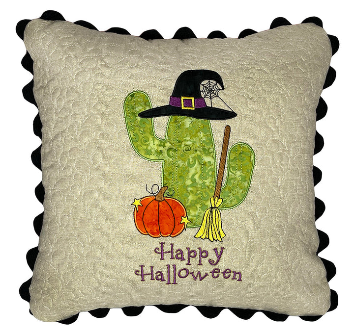 Happy Halloween Cactus Pillow