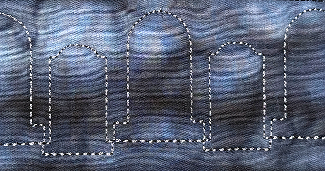 Halloween Wonky Houses TWO Banner for Machine Embroidery
