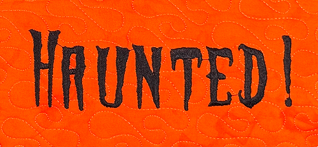 Halloween Wonky Houses TWO Banner for Machine Embroidery