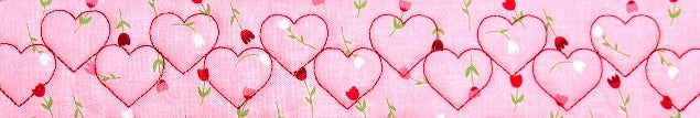 The Wonky Houses Banner - Valentine's Day - for Machine Embroidery