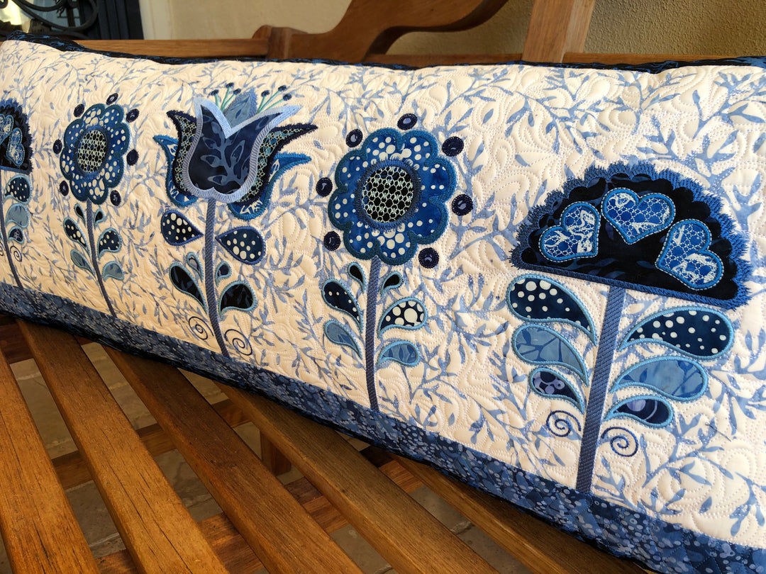 Spring Blues for Machine Embroidery