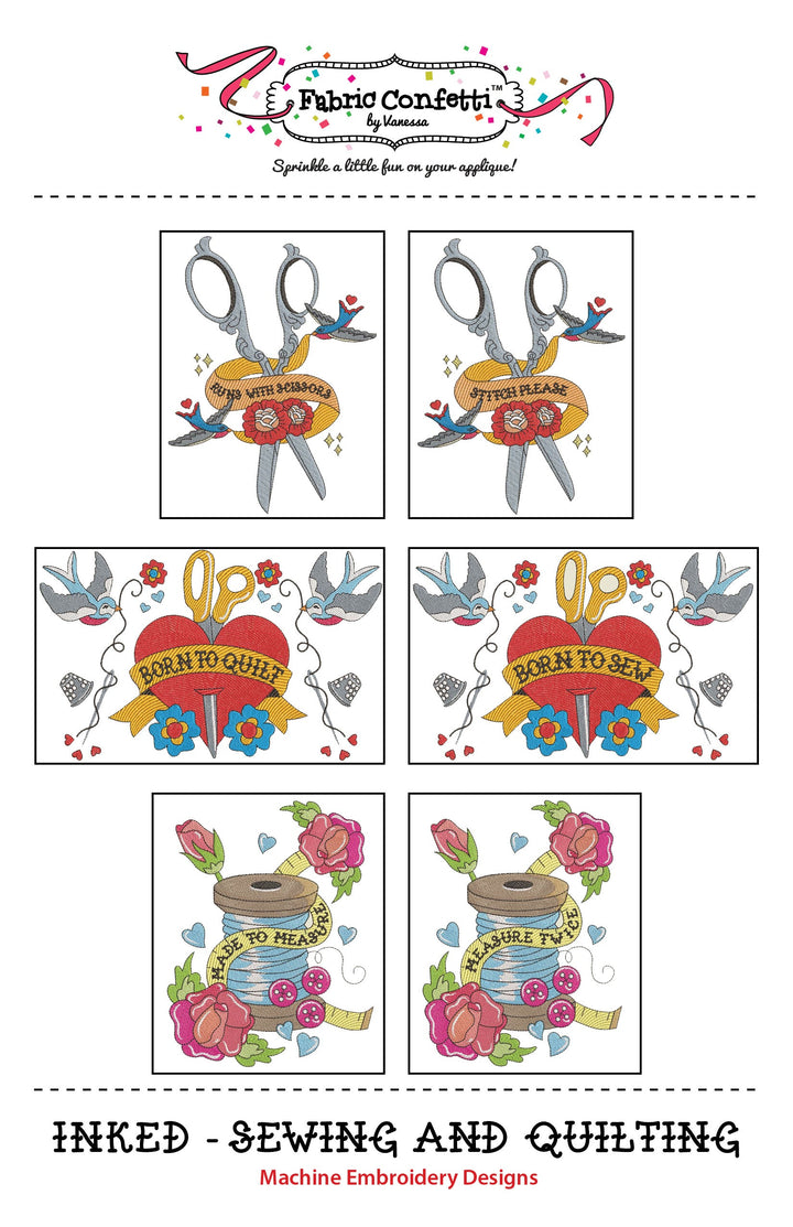Inked - Sewing and Quilting for Machine Embroidery