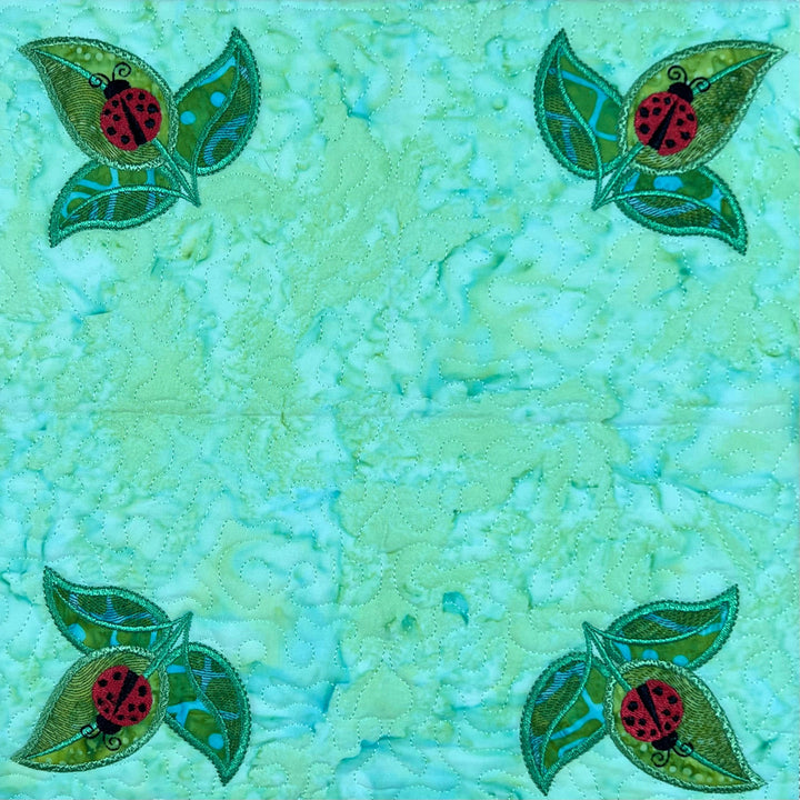 Spring Floral Table Topper for Machine Embroidery