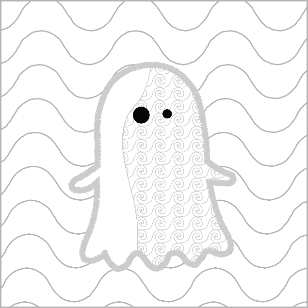 Ghostly Greetings ITH Wall Hanging