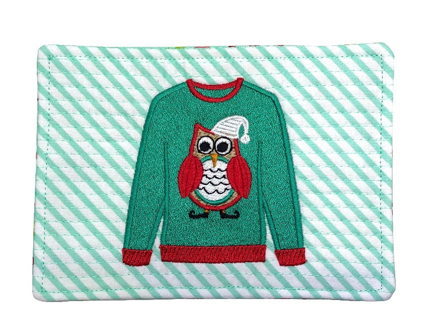 Ugly Christmas Sweaters Mug Rugs and Minis for Machine Embroidery