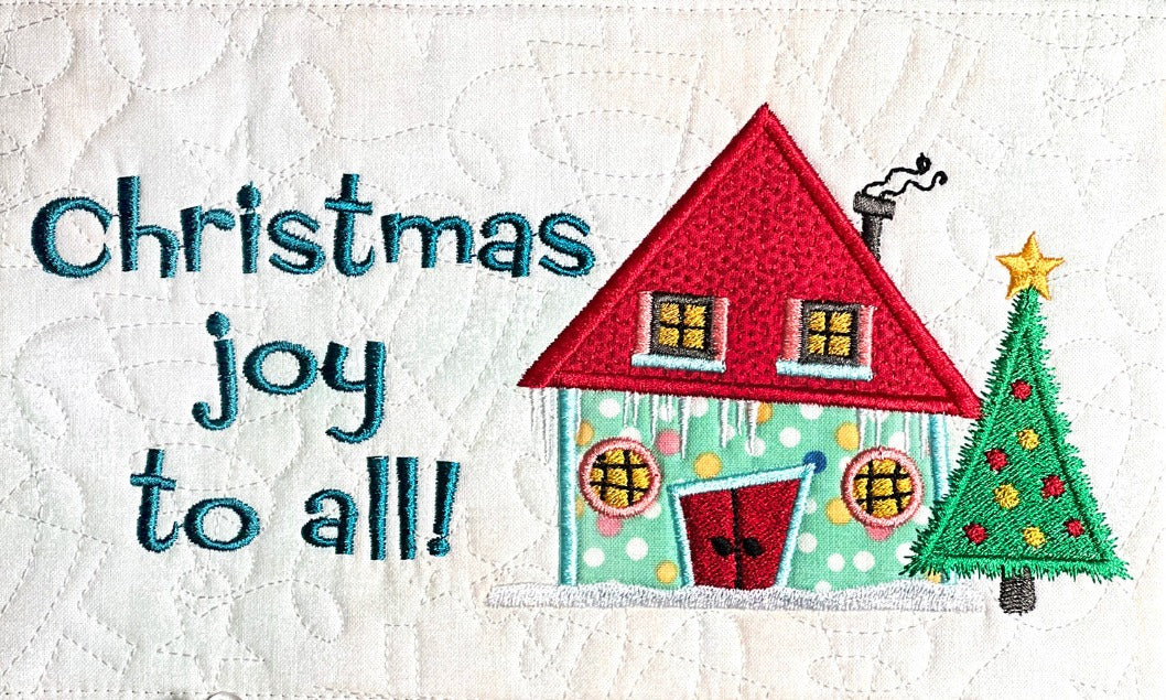 Wonky Holiday Houses ITH Mug Rugs or Desk Pillows