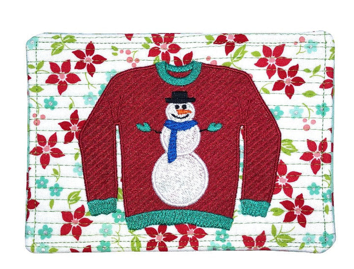 Ugly Christmas Sweaters Mug Rugs and Minis for Machine Embroidery