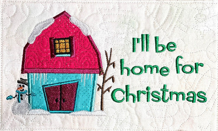 Wonky Holiday Houses ITH Mug Rugs or Desk Pillows