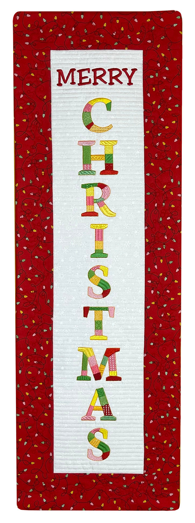 Bit-O-Color Merry Christmas Quilted Banner