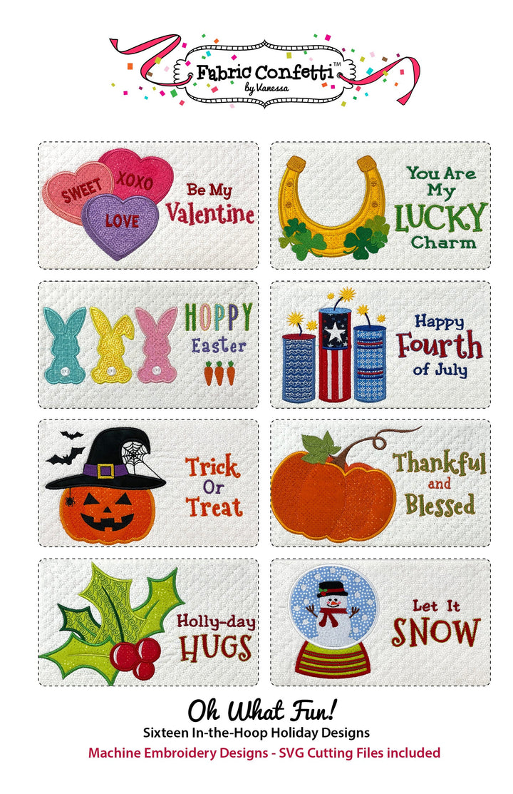 Oh What Fun! Holiday In-the-Hoop Machine Embroidery
