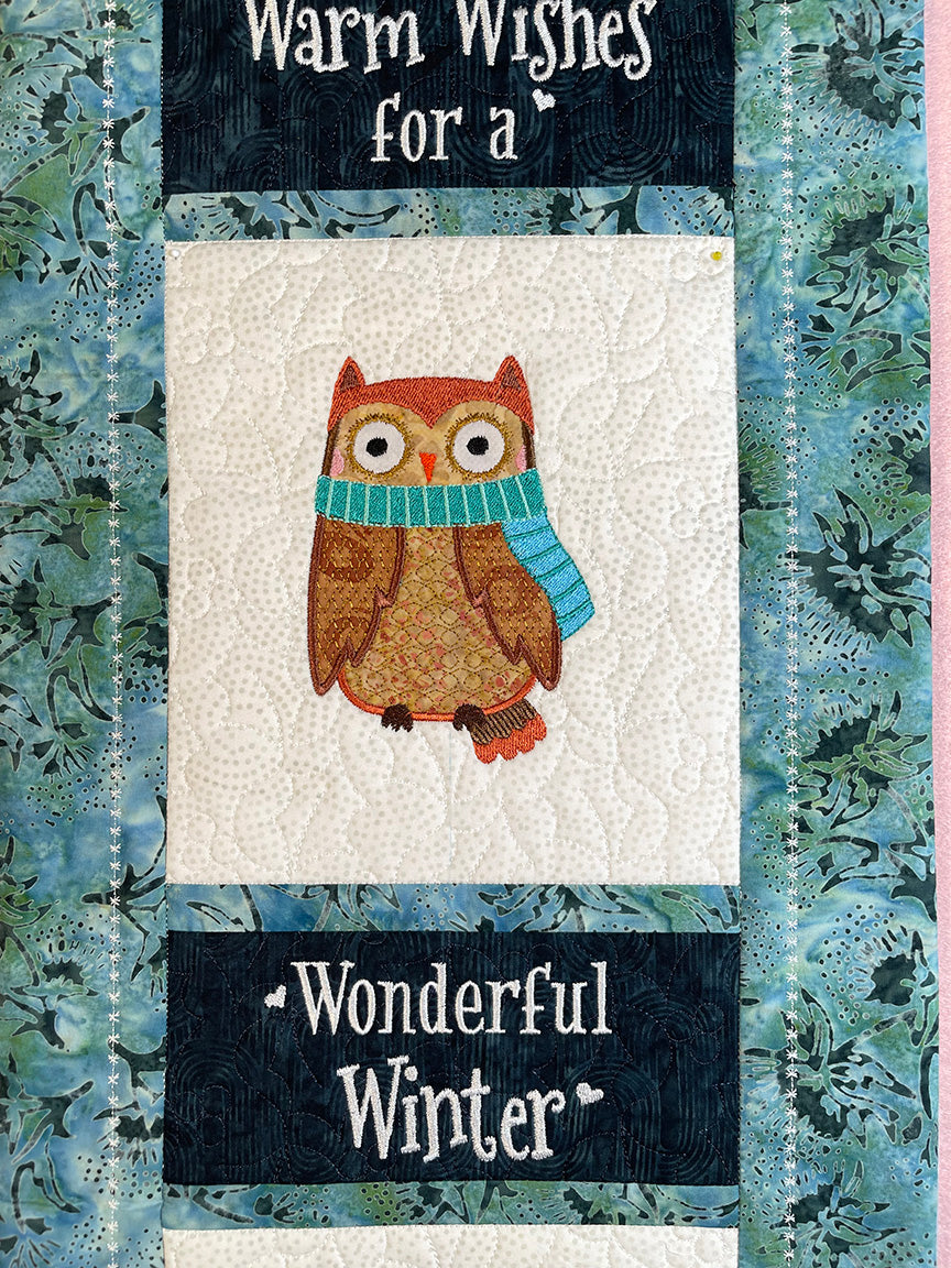 Winter Wishes Banner for Machine Embroidery