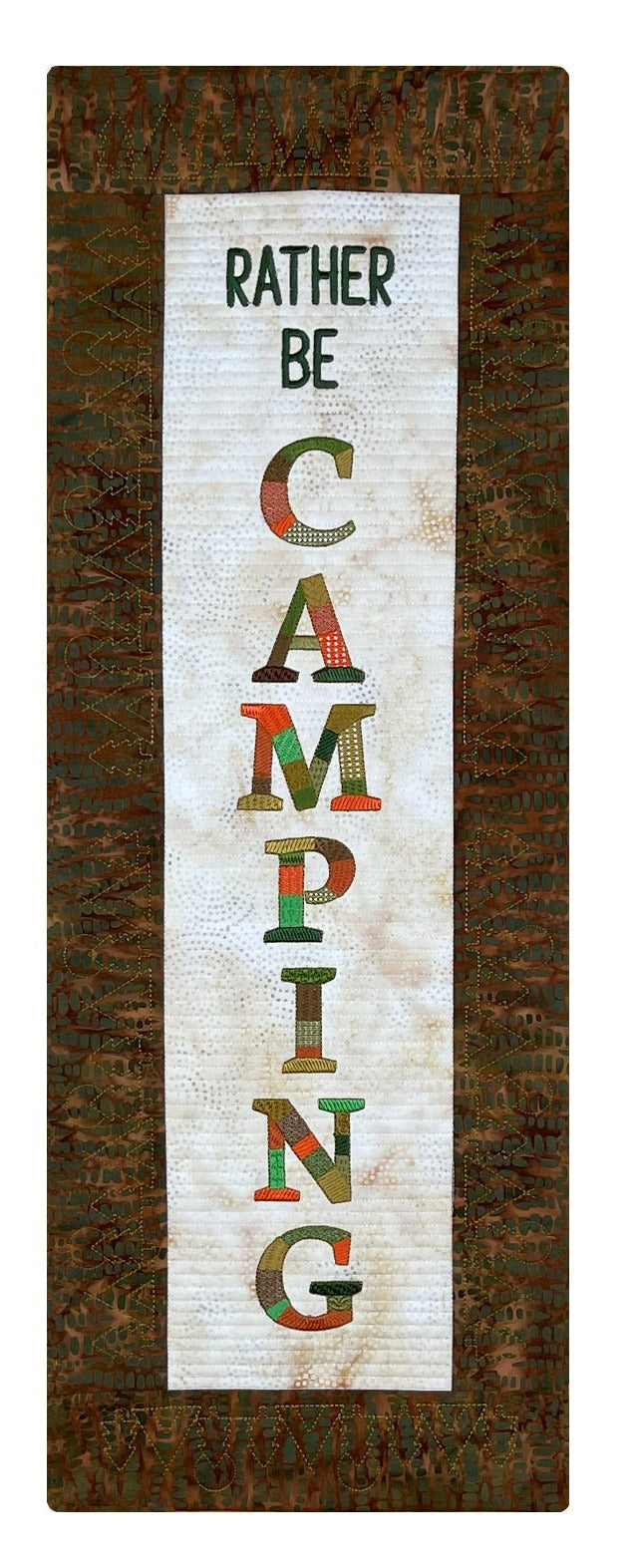 Bit-O-Color Rather Be Camping Quilted Banner