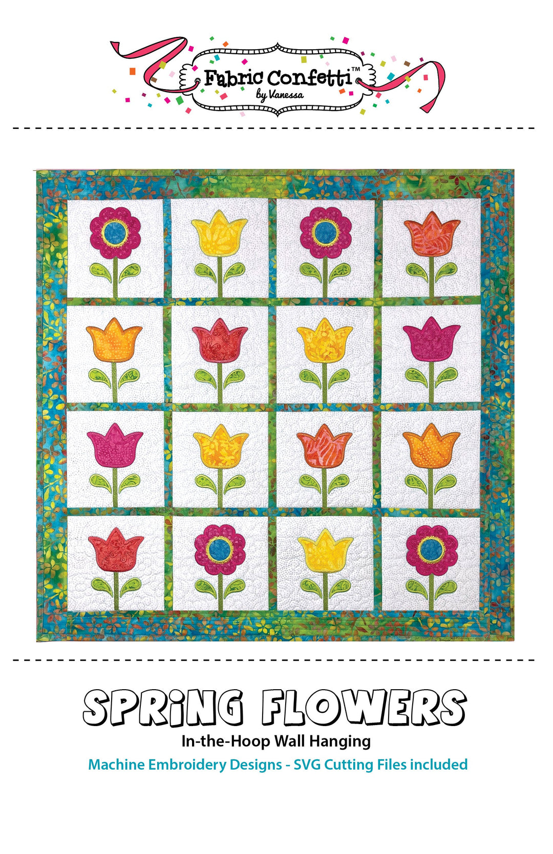 Spring Flowers ITH Wall Hanging