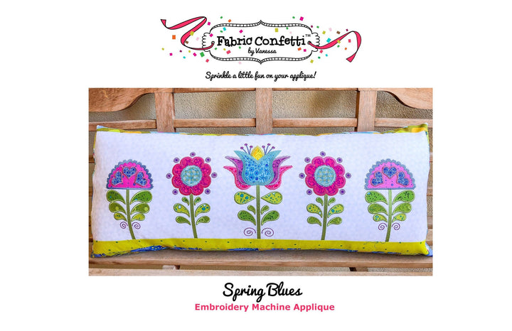 Spring Blues for Machine Embroidery