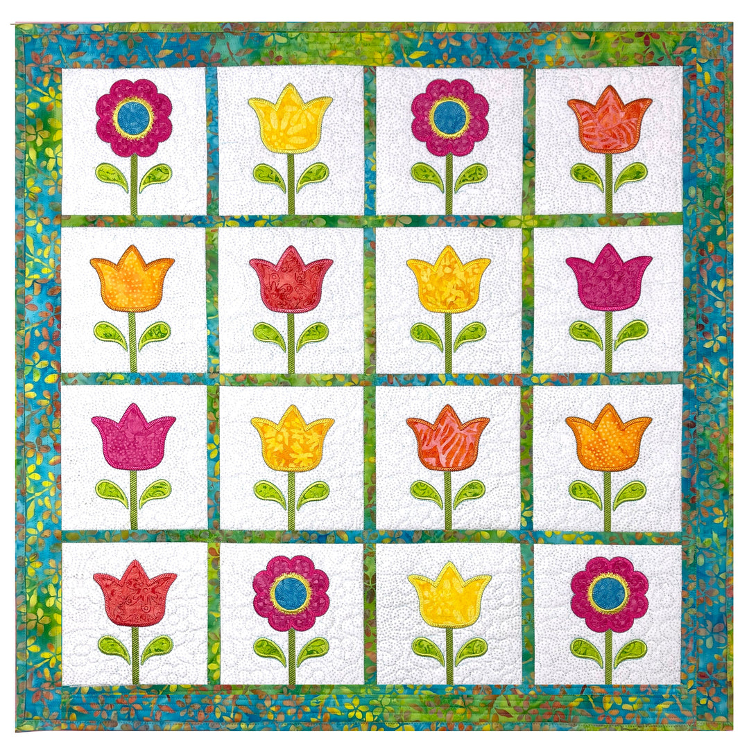 Spring Flowers ITH Wall Hanging