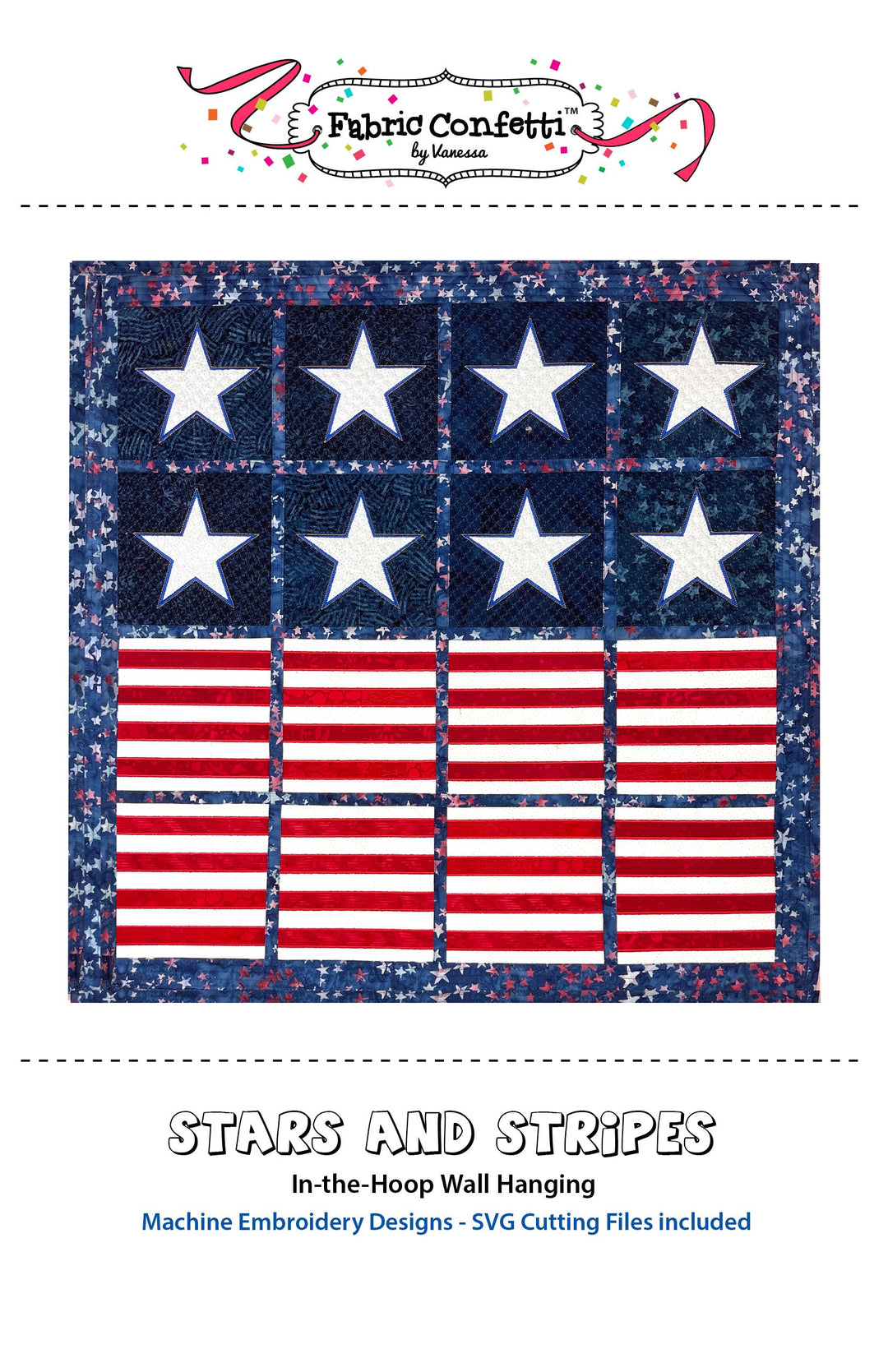Stars and Stripes ITH Wall Hanging