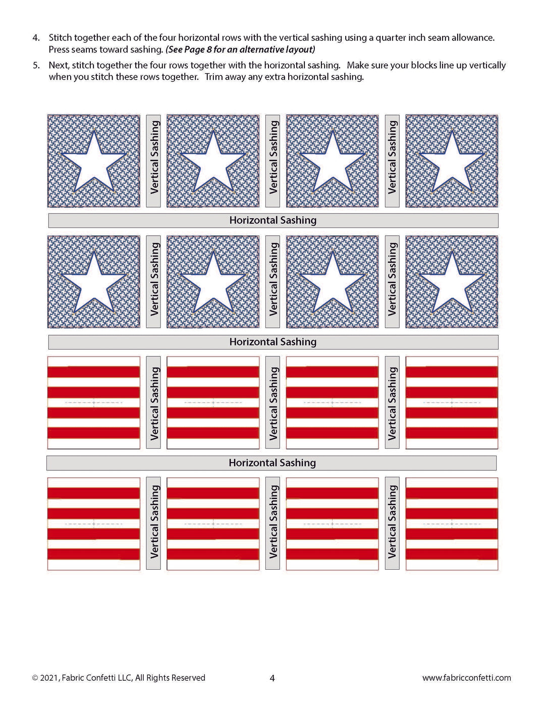 Stars and Stripes ITH Wall Hanging