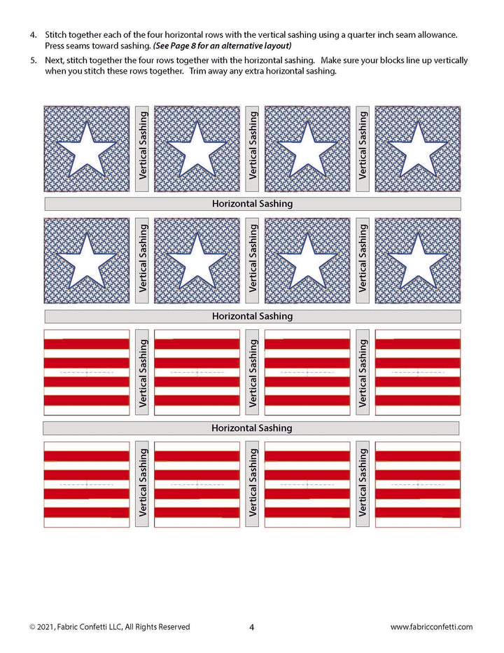 Stars and Stripes ITH Wall Hanging