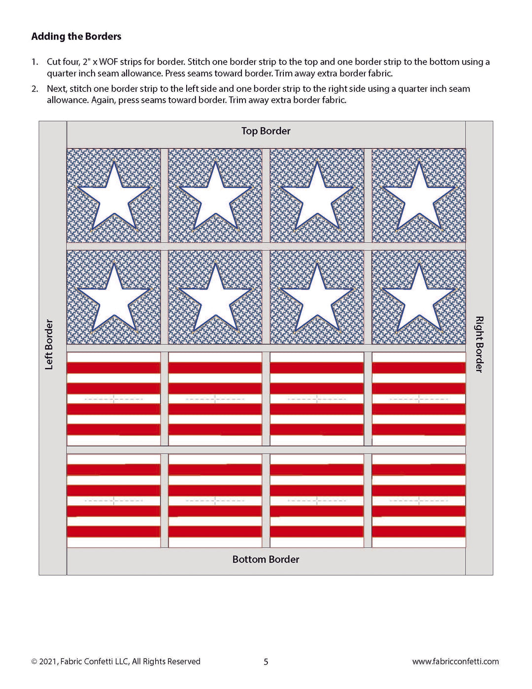 Stars and Stripes ITH Wall Hanging