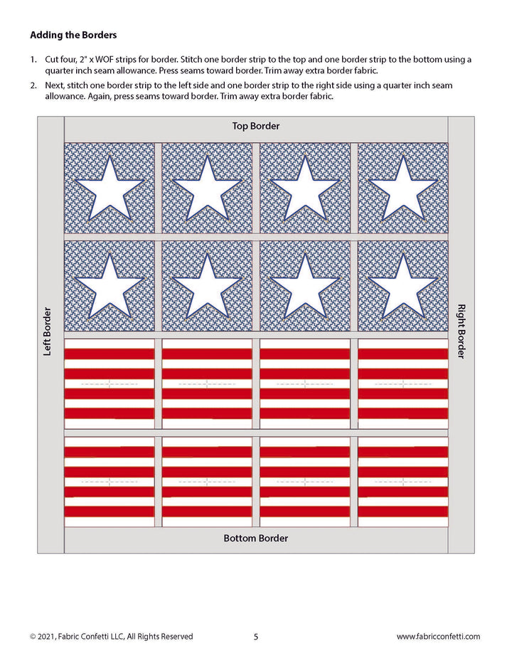 Stars and Stripes ITH Wall Hanging