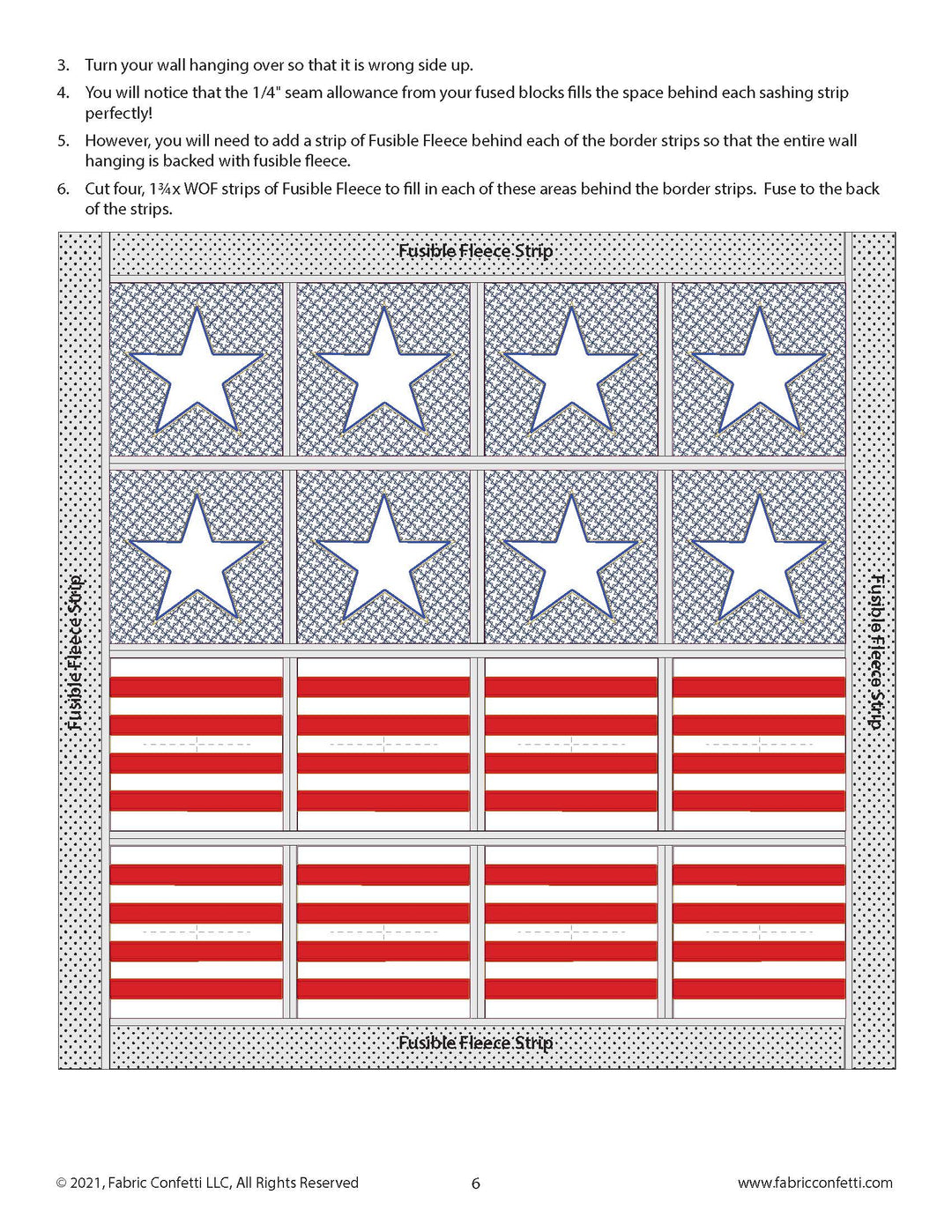Stars and Stripes ITH Wall Hanging