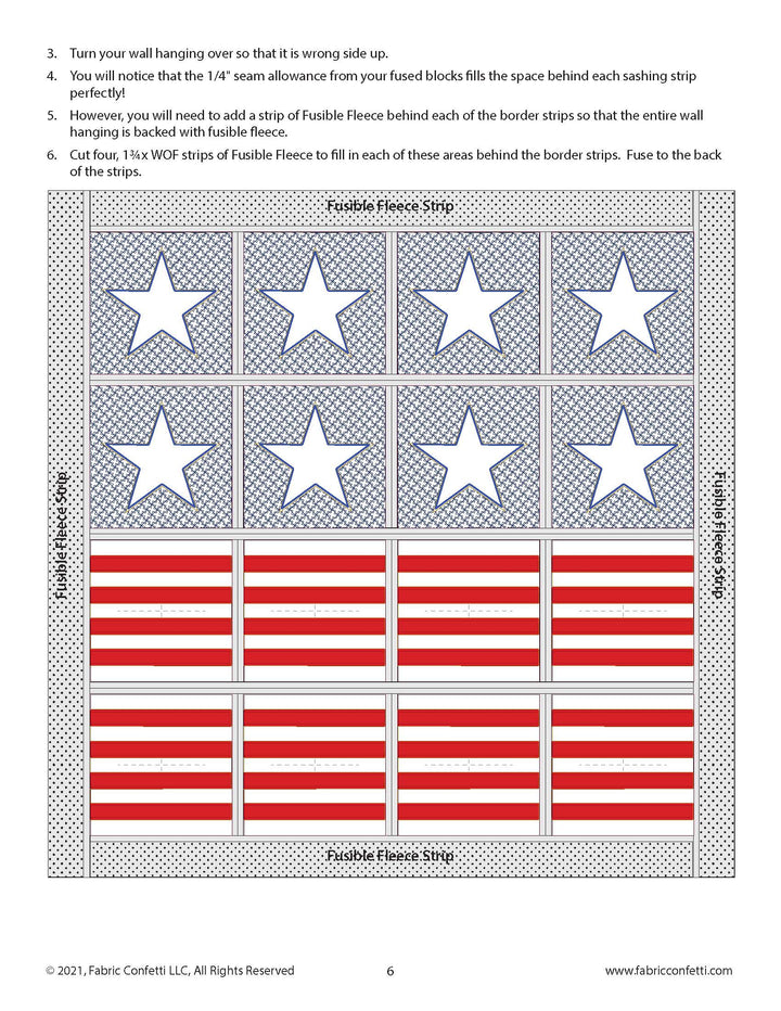 Stars and Stripes ITH Wall Hanging