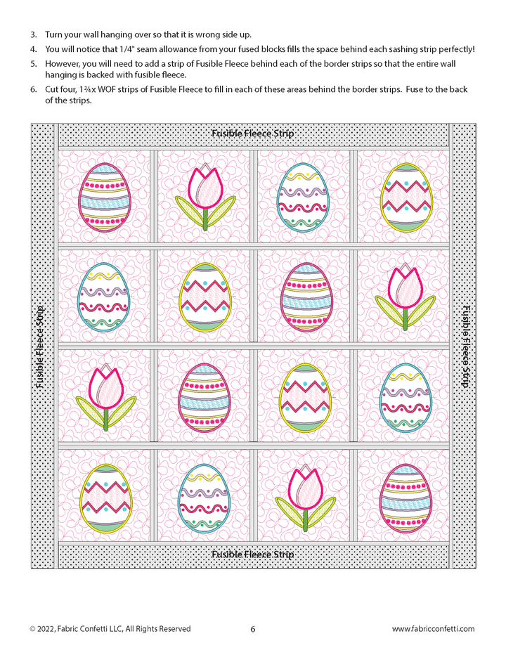 Tulips and Easter Eggs ITH Wall Hanging