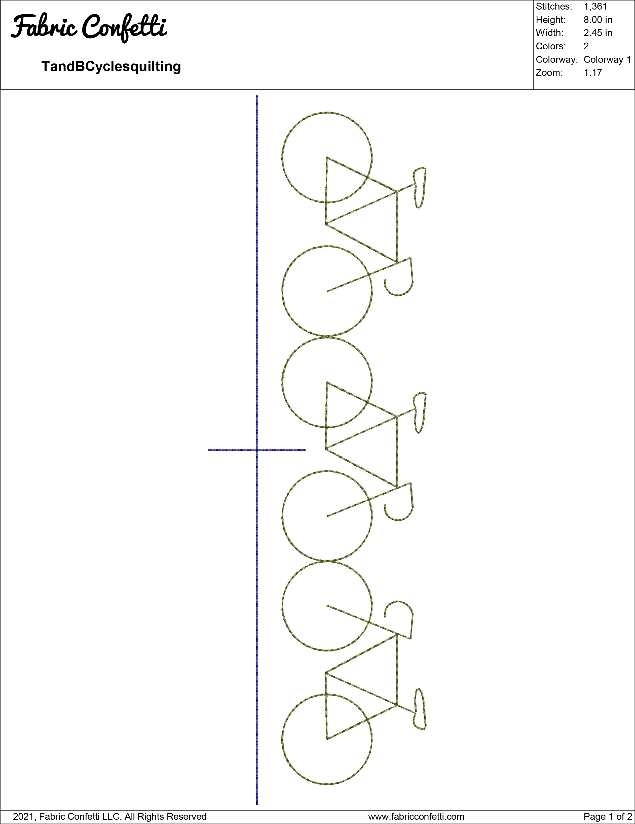 Bit-O-Color Rather Be Biking Quilted Banner
