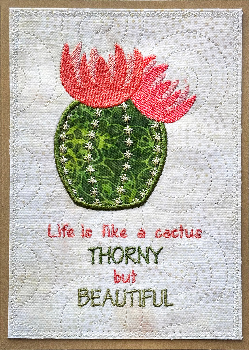 Desert Rose ITH Mug Rugs and Cards