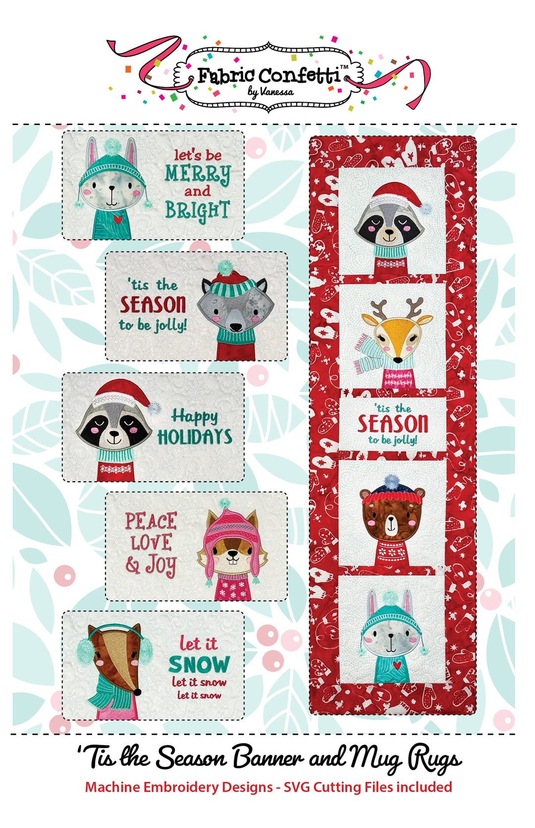 'Tis the Season Banner and Mug Rugs