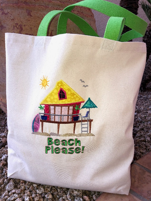 The Wonky Houses Table Runner - Summer - for Machine Embroidery