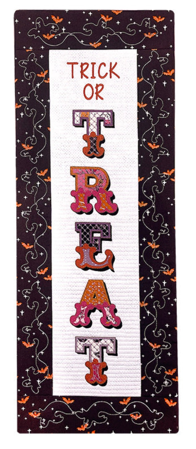 Trick or TREAT Banner for Machine Embroidery