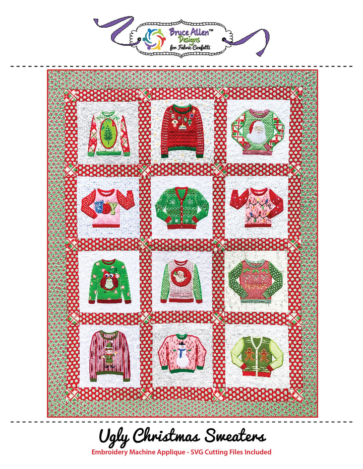 Ugly Christmas Sweaters for Machine Embroidery