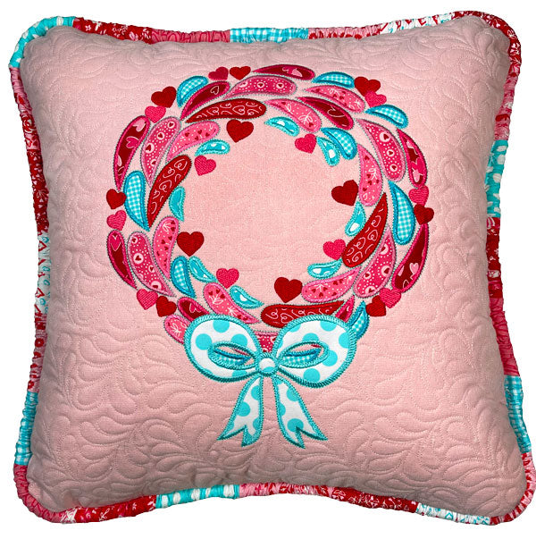 Wreath for All Seasons - Valentine's Day Machine Embroidery