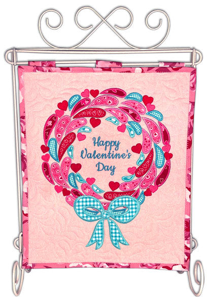 Wreath for All Seasons - Valentine's Day Machine Embroidery