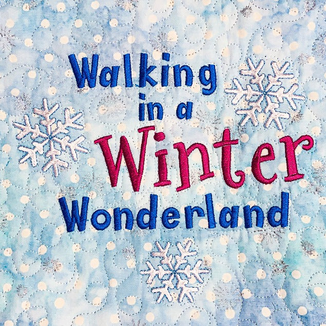 The Wonky Houses Table Runner - Winter - for Machine Embroidery
