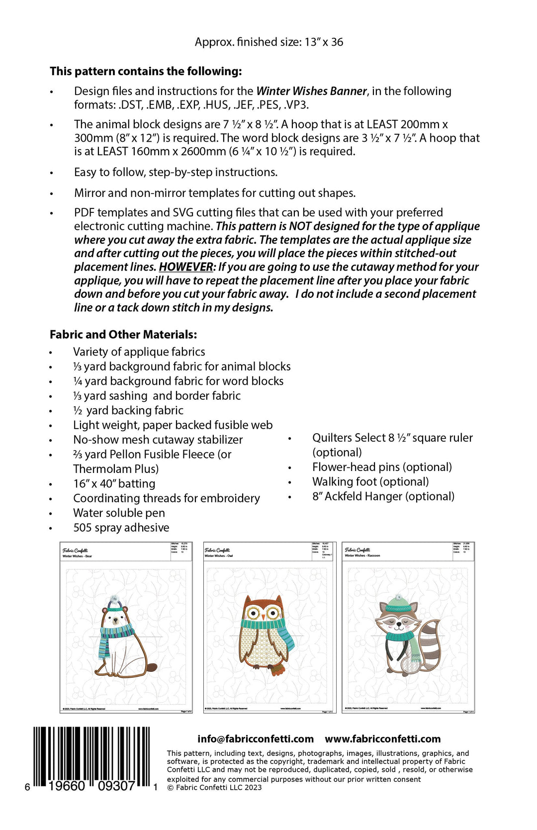 Winter Wishes Banner for Machine Embroidery