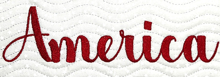 The Wonky Houses Banner - America - for Machine Embroidery