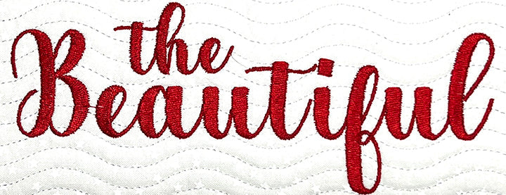 The Wonky Houses Banner - America - for Machine Embroidery