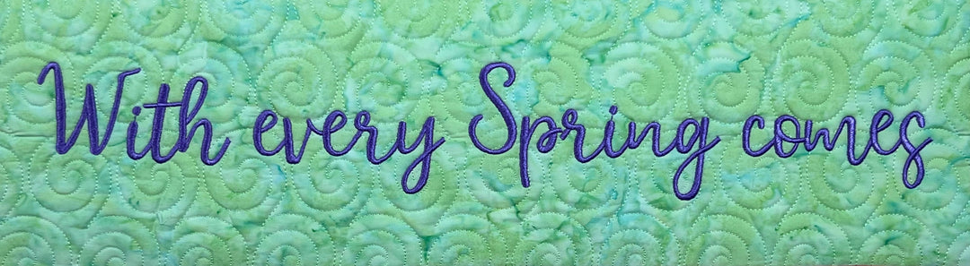 Spring Floral Table Topper for Machine Embroidery